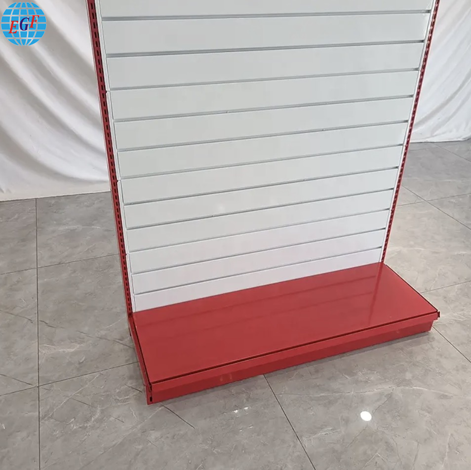 Custom Single-Sided Heavy Duty Slatwall Store Display for Supermarket Brand