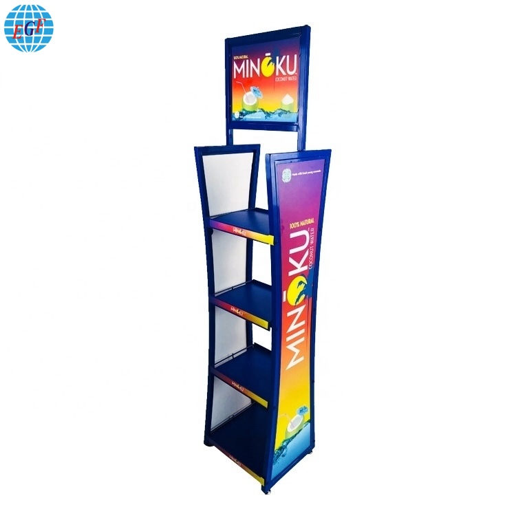 5 Shelves Retail Display Rack For Gallon Water Bottle Display Stand3