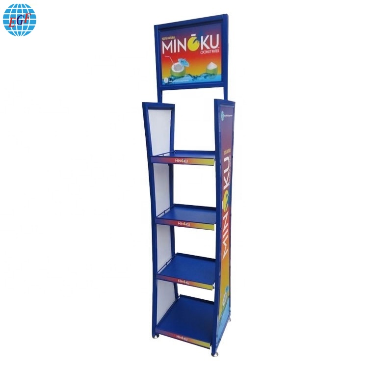 5 Shelves Retail Display Rack For Gallon Water Bottle Display Stand4