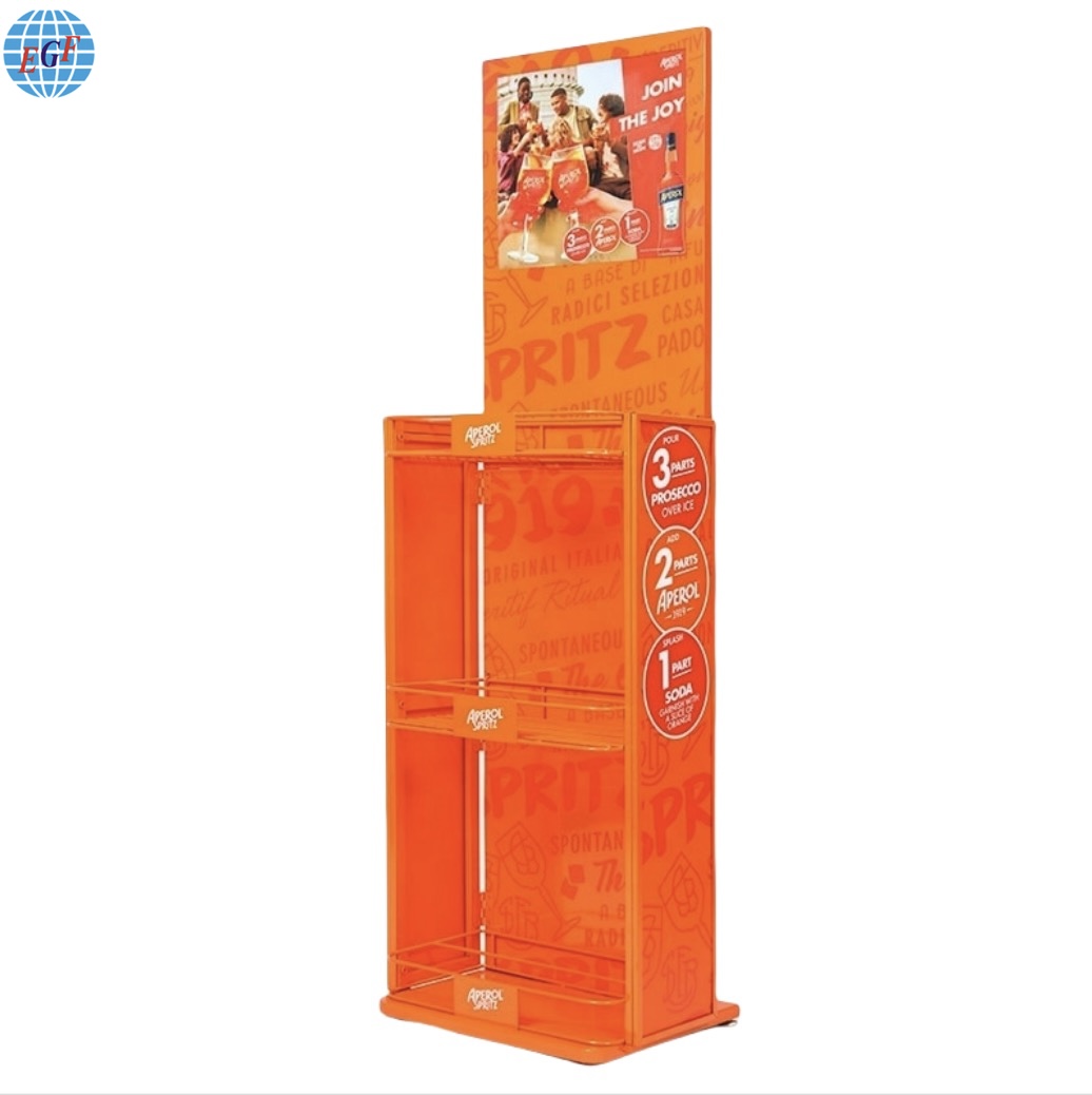 Custom Three-Tier Point Of Sale Wine Stand Display Racks 1