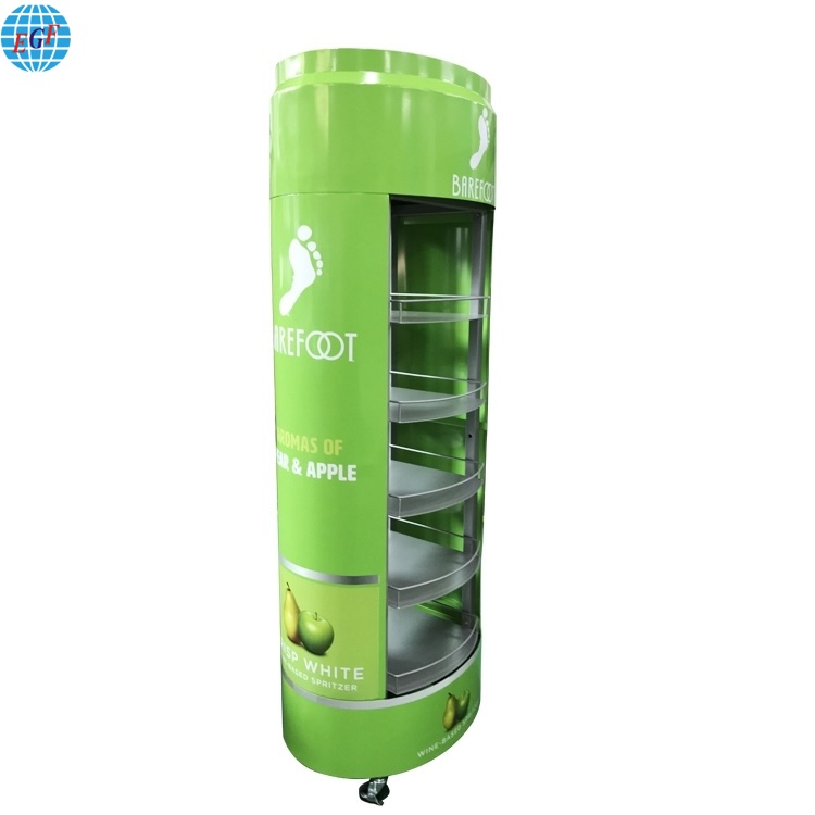 Energy Water 5 Tiers Metal Beverage Beer Bottles Display Rack For Supermarket2