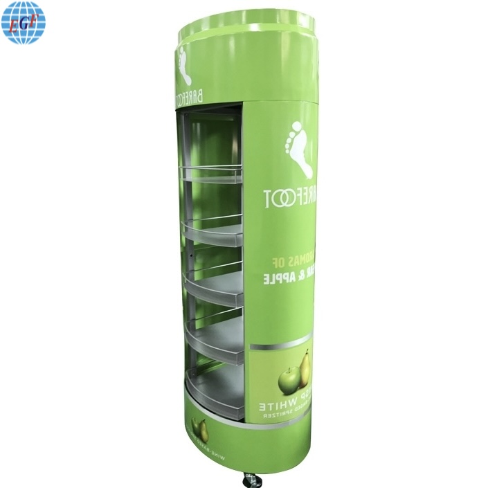 Energy Water 5 Tiers Metal Beverage Beer Bottles Display Rack For Supermarket4