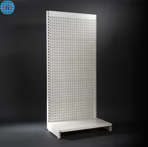 Custom Supermarket Shelf Metal Pegboard Perforated/Grid/Slatwall/Panel Back Display Rack