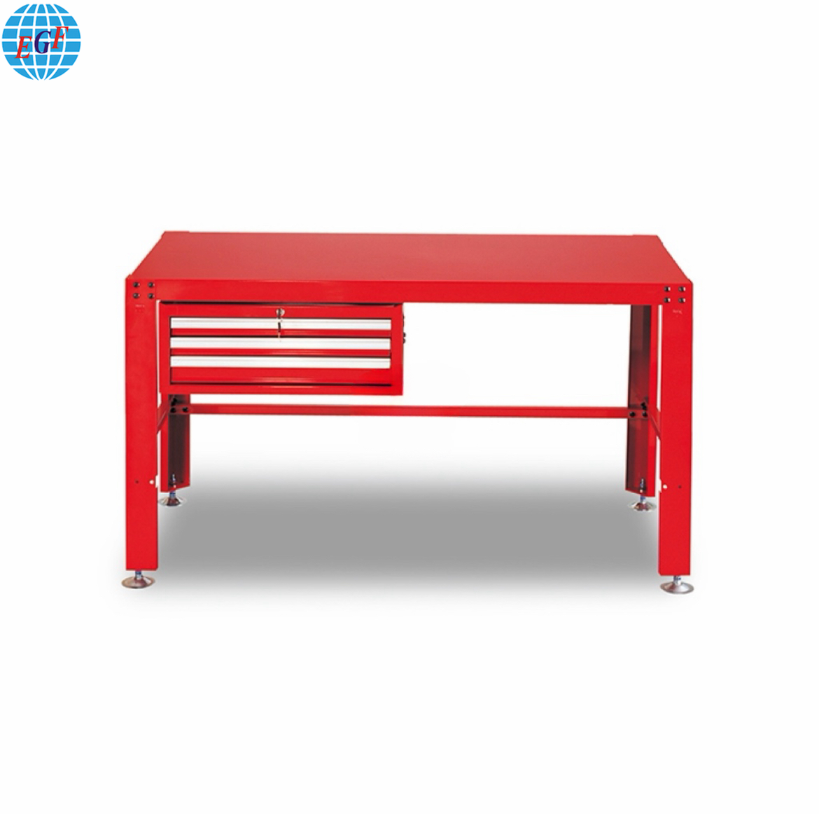 Heavy-Duty Garage Workbench with Pegboard & Multi-Drawer Storage - Modern Style Easy-Clean Design