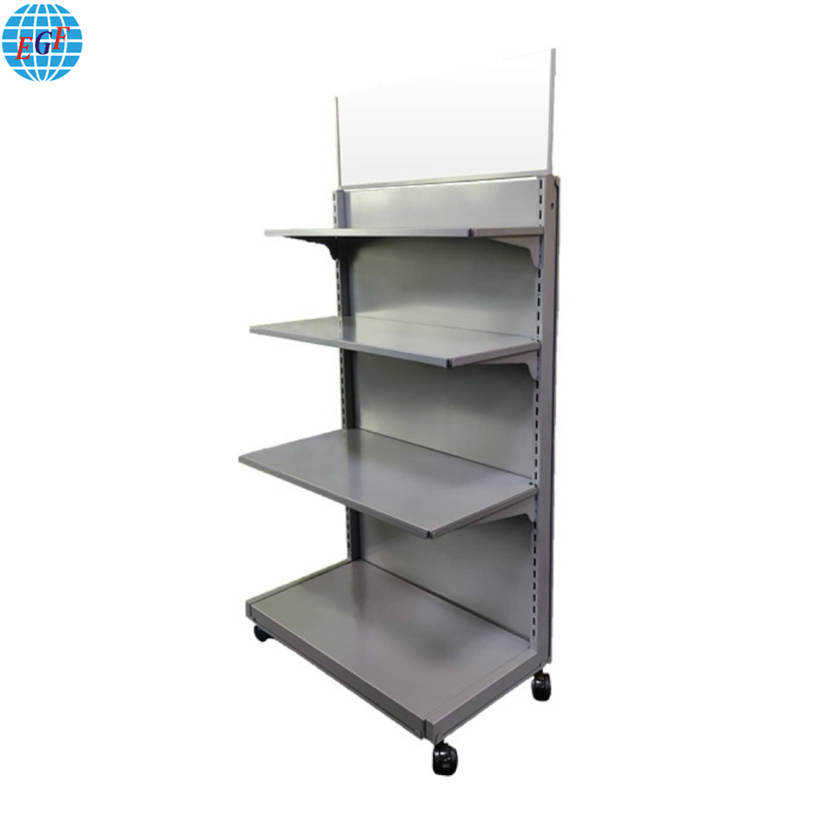 Endcap Convenience Metal Store Display Shelving Strong Standing for Supermarkets & Organic Stores Movable with Sign Holder