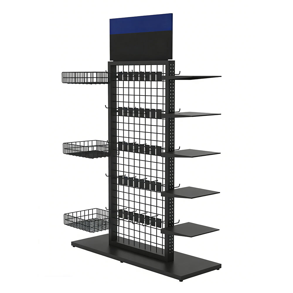 X Shaped Display Rack Custom Customized Metal Grid Display Rack KD Detachable Floor Standing ...