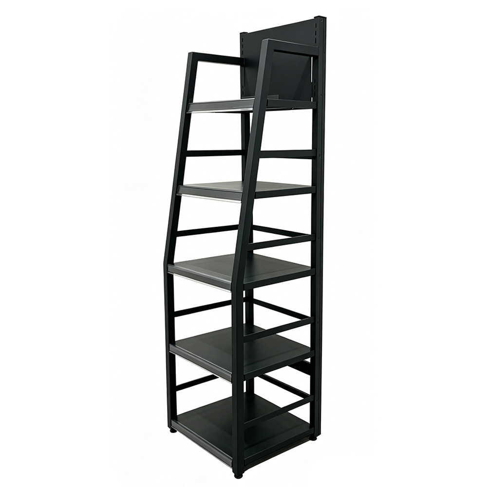 Custom Inclined Five Tier Metal Display Rack Commercial Retail Product ...