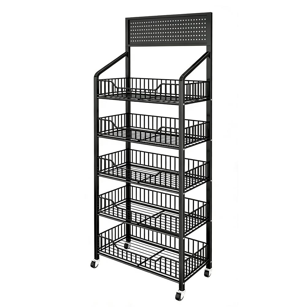 Custom 5 Tier Metal Display Rack Supermarket Convenience Store Snack ...