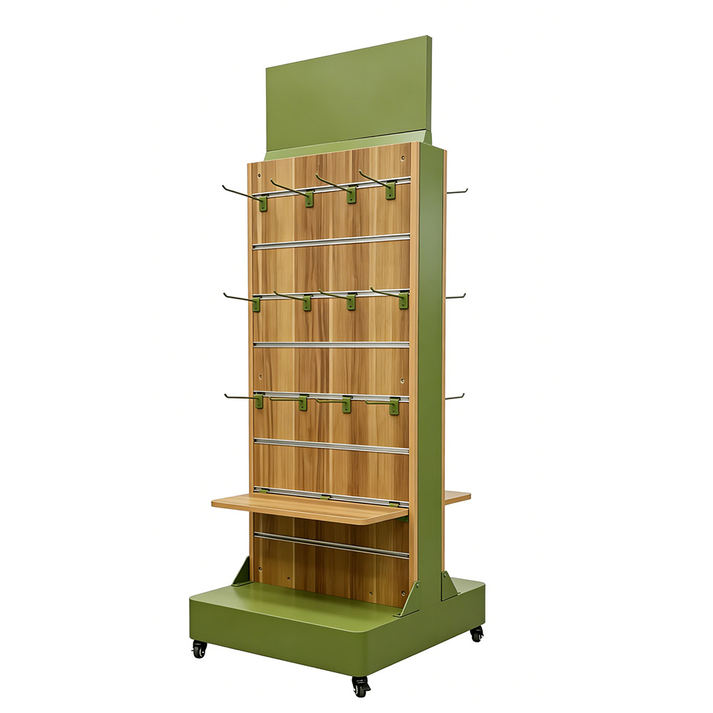 Custom Special Wooden Slatwall Display Rack for Supermarkets Metal ...