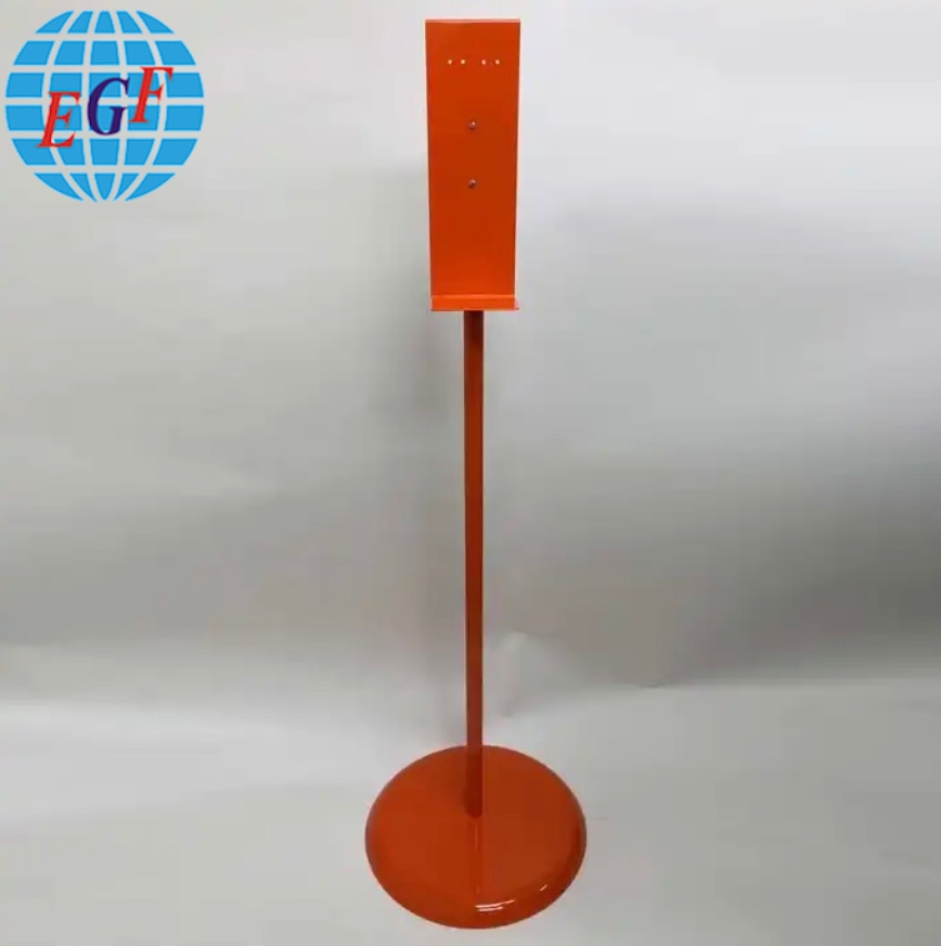 Sturdy Vertical Round Base Single-sided Sign Holder in Red, Customizable
