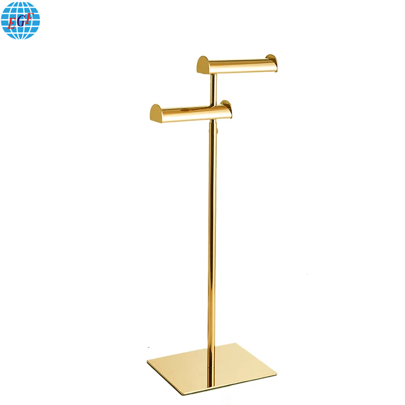 8 High-grade Stainless Steel Gold Metal Handbag Holders, Suitable for Store Display, Customization Available.