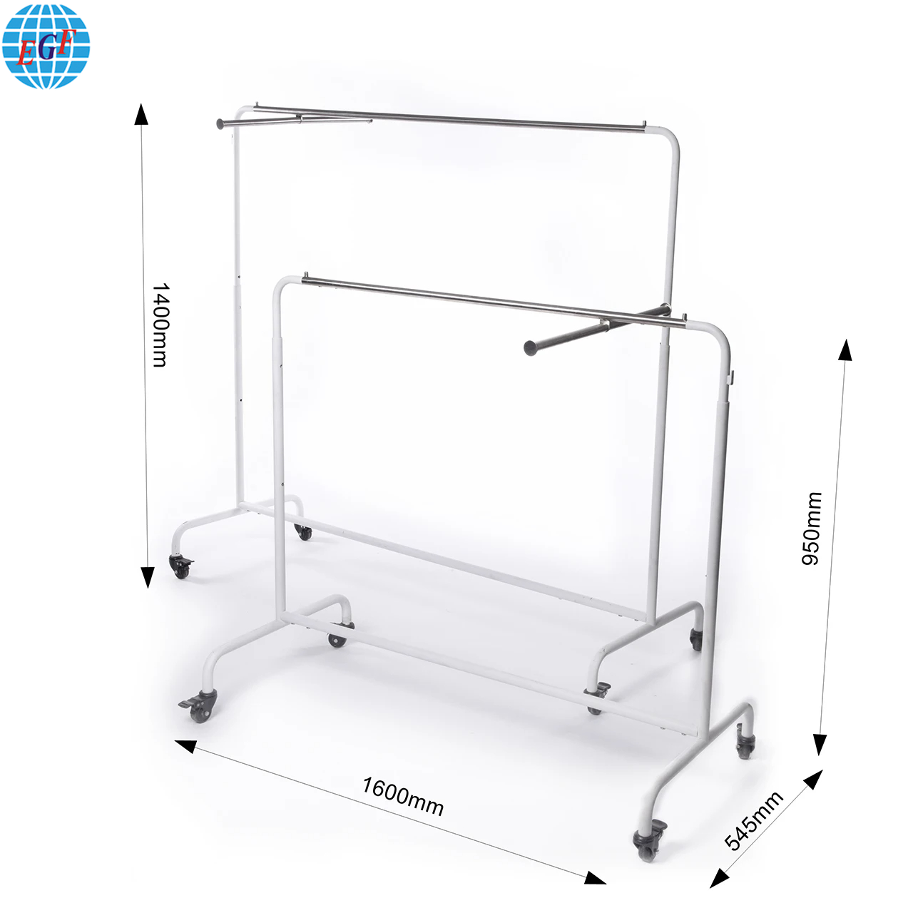 Hot Selling Clothing Display Racks Removable Garment Rack Cloth Hanging Rail For Clothes Retail Store