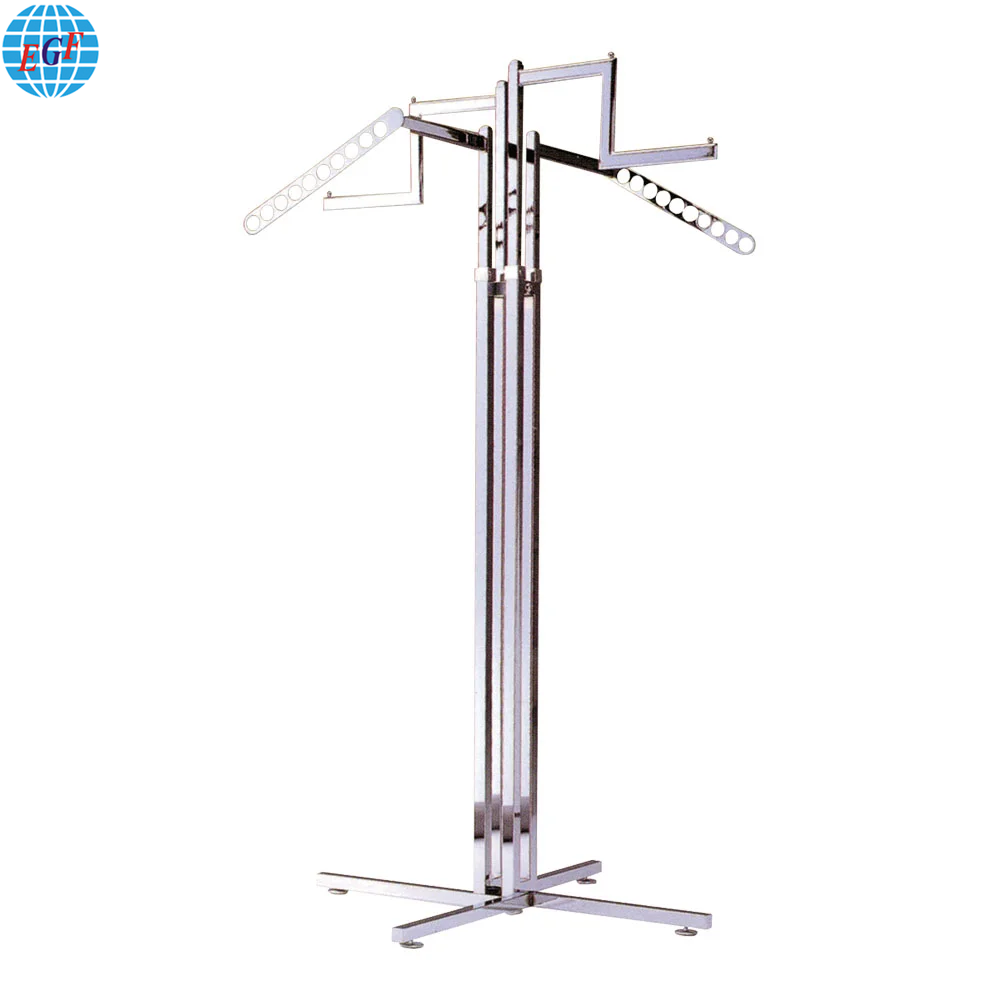 Flexible 4-Way Steel Clothing Rack
