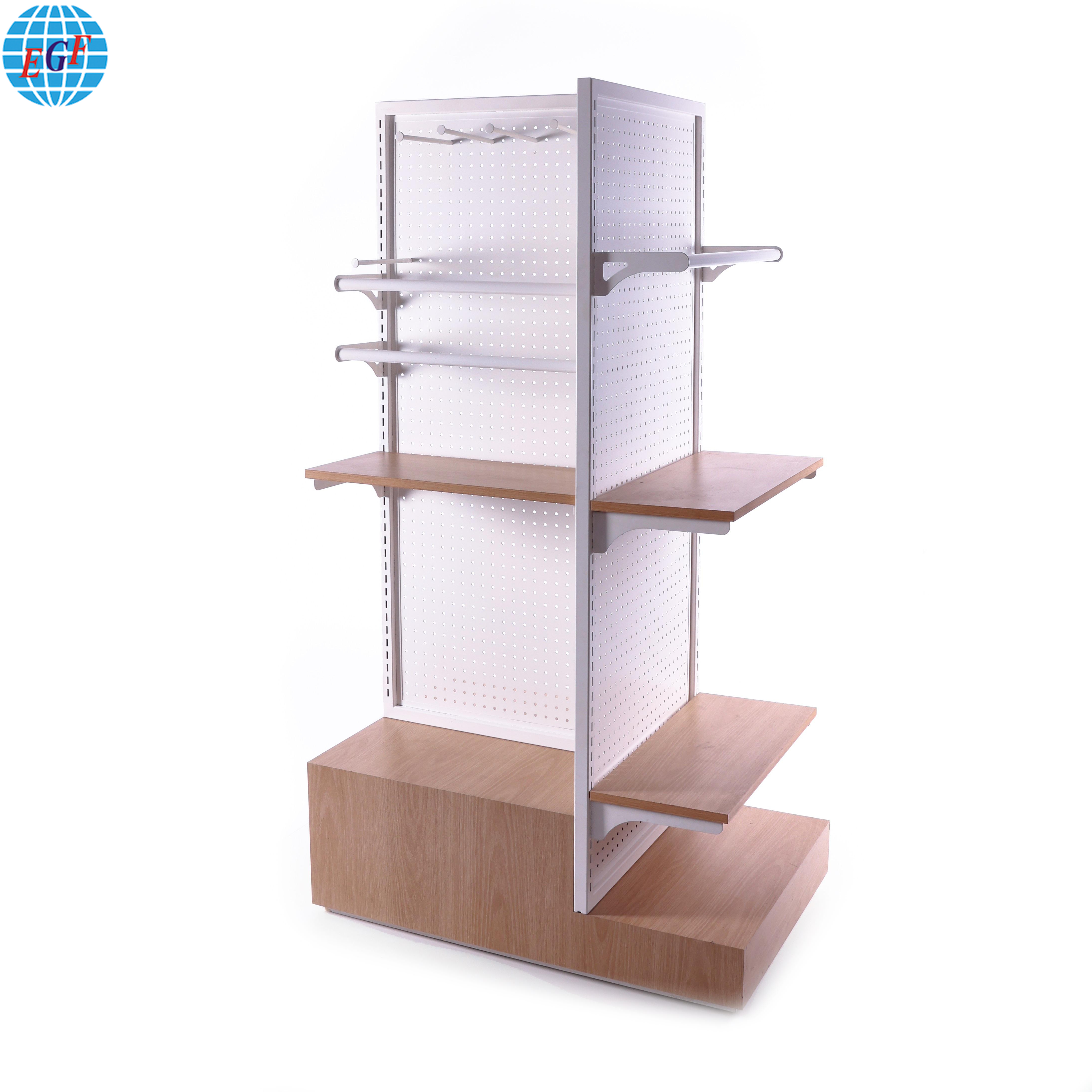 "High-Quality Clothing Store Iron-Wood Floor Standing Hanging Display Rack, Customizable"



