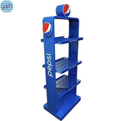 Pepsi Custom 2nd Gen 3-Tier Metal Grid Display Rack1