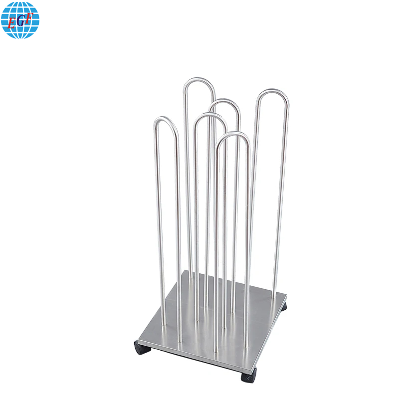 Commercial Metal Movable Clothing Store Organizer Floor Standing Clothes Hanger Stacker