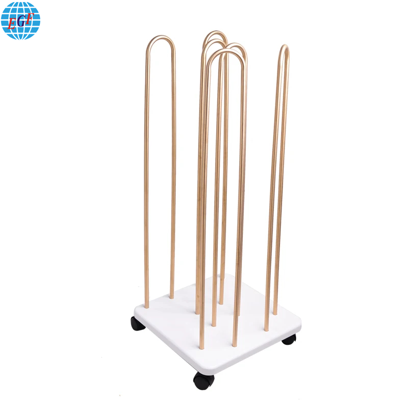 Commercial Metal Movable Clothing Store Organizer Floor Standing Clothes Hanger Stacker