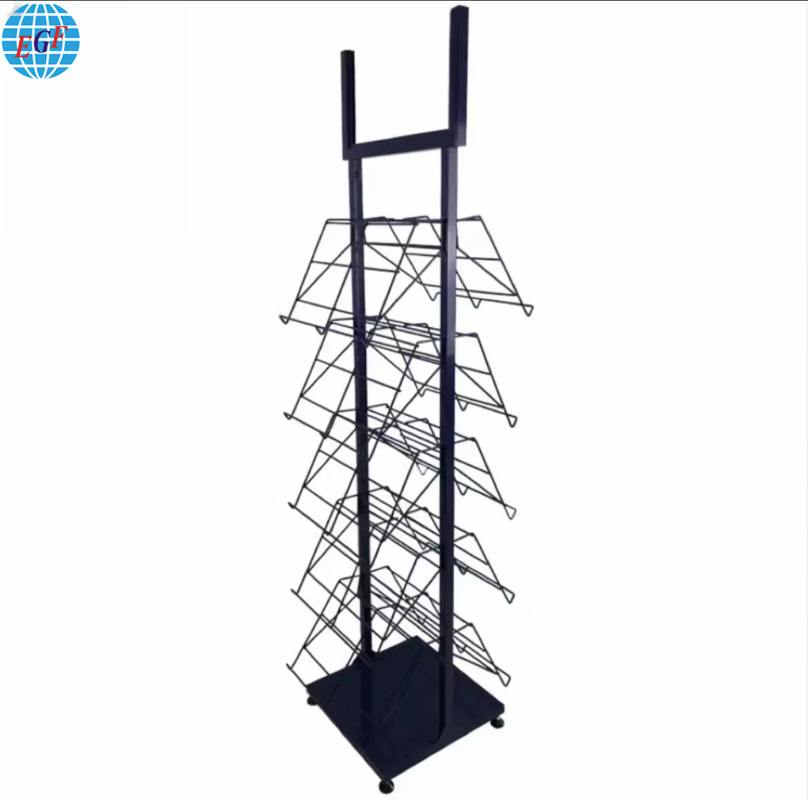 Customized Nature Stone Standing Type Metal Plate Ceramic Tile Metal Wire Display Rack