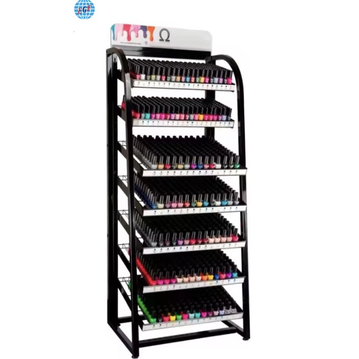 Ever Glory Fixtures Unveils Its Customized 7-Layer Metal Cosmetic Display Stand, Elevating Makeup Merchandising